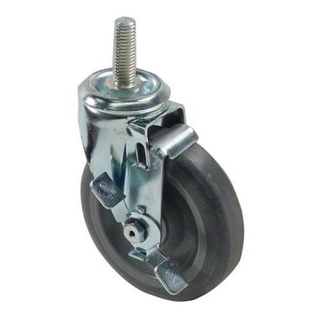 Commercial 5/8" Threaded Stem Caster w/ 5" Wheel & Brake 35785